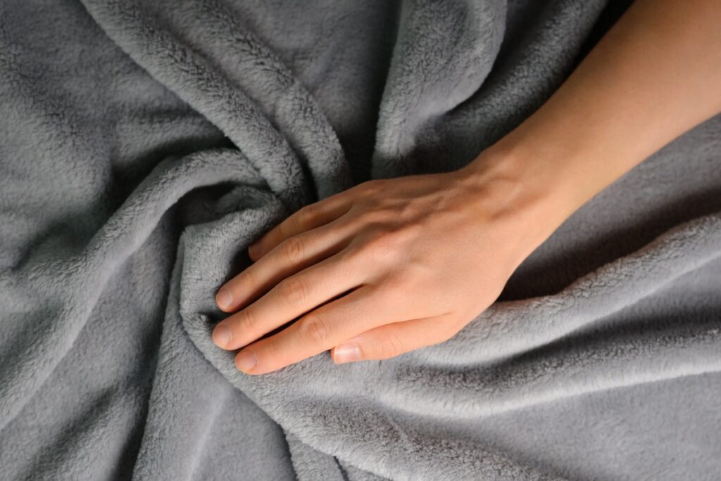 Closeup of soft blanket